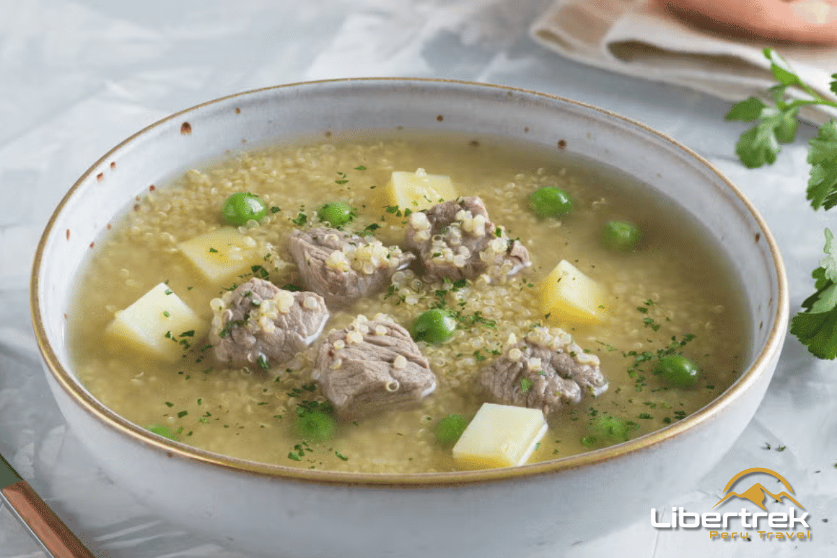 Sopa de quinua cusqueño: