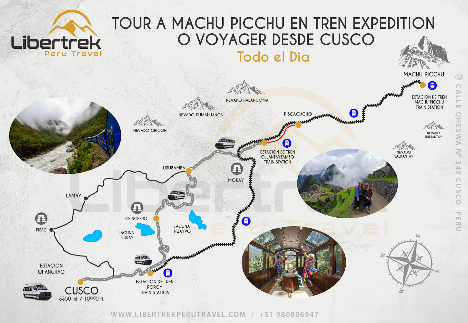 Mapa TOUR A MACHU PICCHU EN TREN EXPEDITION O VOYAGER DESDE CUSCO